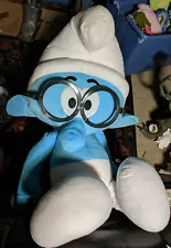 NOT FOR RETAIL SALE Giant 49" Jumbo Plush Brainy Smurf Rare 4 Foot Figure Pillow