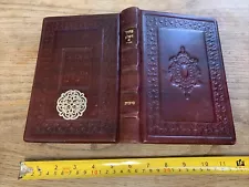 Jewish Machzor Succos Sfarad Real leather Judaism Torah Prayerbook Leather cover