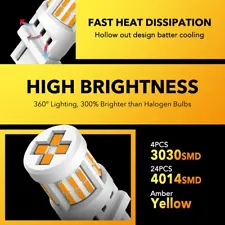 2X Amber LED Turn Signal Parking Light Bulb 3056 3157 3156 3057 3356 3456 Yellow (For: Chrysler Neon)