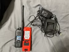 KENWOOD NX-5200 VHF 136-174 MHz Portable Radio With Charger and Batteries