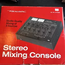 Vintage Realistic 32-1200B Stereo Mixing Console 5 Sources Tape Aux NOS New