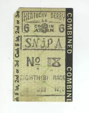 1975 Kentucky Derby COMBINE Ticket - 8th Race @ Churchill Downs