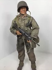 1/6 WW2 CUSTOM JAPANESE AMERICAN 442ND REGIMENTAL COMBAT TEAM T.SGT + GREASE GUN