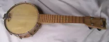 ANTIQUE PENNANT UKULELE 4 STRING INLAID WOOD