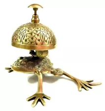 Brass Frog Style Ornate Hotel Front Desk Bell Vintage Sale Service Counter Bell