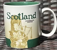 Starbucks Scotland Coffee Mug Global Icon City Collector Series 16 oz 2015 Green