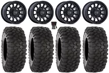 Black Rhino Rapid 14" Wheels Bk 32" XC450 Tires Can-Am Commander Maverick