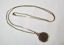 Vintage 1873 Indian Cent Penny Necklace K1844