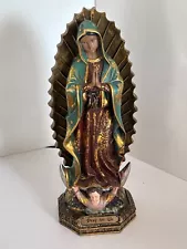 Vtg Religious Statue Figure Immaculate Conception Pray for us