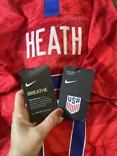 HEATH 2019 Nike Breathe Womens USA Away Stadium Soccer Jersey Size XS