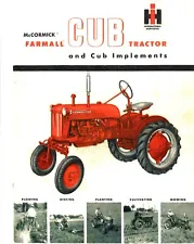 McCormick Farmall Cub Tractor & Implements 1950s Catalog -- reprint