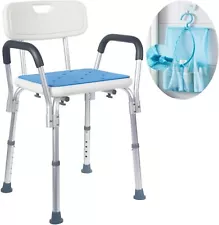 Medokare Adjustable Shower Chair for Inside Shower, - White---