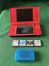 Nintendo DSi XL 25th Anniversary Limited Edition Handheld Console Red w/4 games