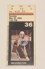 3/20/83 Capitals Flyers NHL Season Ticket Stub Rick St Clair Photo Gartner Goal