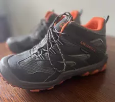 Merrell Hiking Boots Boys 4.5M Chameleon 7 Waterproof Gray Orange Shoes MK262177