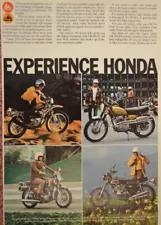 1973 Honda SL350 K2 CL350 K4 CB350F CB 350 K4 Motorcycle Print Ad