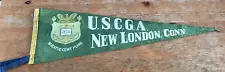 Vintage COAST GUARD ACADEMY Pennant ~ U.S.C.G.A. New London, Conn. CT flag VTG