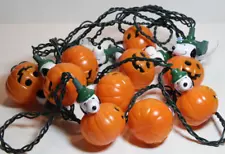 Halloween Snoopy Pumpkin Blow Mold 10 String Light Set Peanuts Vintage Tested