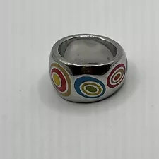 Swatch Ring Multicolor Circles Sz6