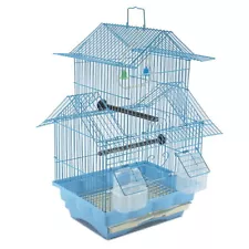 18" Small Parakeet Wire Bird Cage for Finches Canaries Hanging Travel Bird House