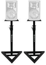 2) Rockville Adjustable Studio Monitor Speaker Stands For JBL 308P MKII Monitors