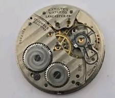 Hamilton 912 12s Pocket Watch Movement For Repairs