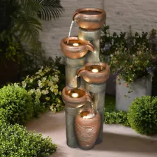 5Tier Garden Water Fountain - Make a Bold Statement in Your Garden Design