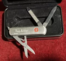 Wenger Swiss Army Classic Silver Handle Knife Original Box