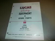 Lucas Equipment & Spare Parts 1956 Indian Motorcycle