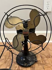 Antique Emerson Jr. 9” Oscillating Fan In Working Condition - Red Tag