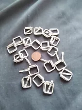 20 small Metal Roller Buckles for Belts Bags Straps DIY Silver clearance sale'