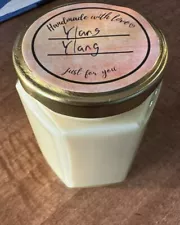 homemade Candle. Ylang Ylang Scent Free Shipping 6oz