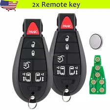 2 For 2008-2016 Chrysler Town & Country Dodge Grand Caravan Remote Van Key Fob