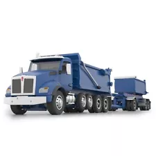 DCP- Kenworth T880 Blue 5 axle dump with 3 axle Dump Trailer