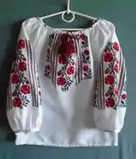 Ukrainian Hand-Embroidered Women's Blouse, for a girl of 1-2 years old, Ukraine