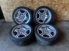 BMW 1999-2006 E46 STYLE 68 M DOUBLE SPOKE 17" WHEELS RIMS W/ TIRES OEM /B2