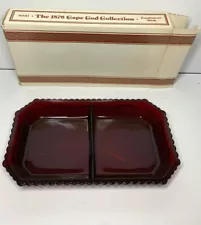 1985 1876 Cape Cod Collection CONDIMENT DISH Roman Rosette Pattern Avon NIB