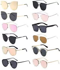 12 PAIRS SALE OF FASHION WHOLESALE SUNGLASSES FOR WOMEN METAL FRAME MIX 3