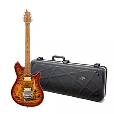 EVH Wolfgang Special QM Tiger Eye Glow Electric Guitar Bundle