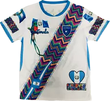 GUATEMALA WHITE SPORT JERSEY WITH TRADITIONAL DESIGN FOR MENS.