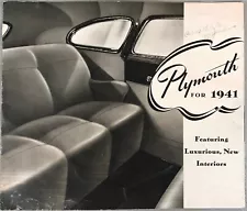 1941 PLYMOUTH "SPECIAL DE LUXE & STANDARD" Car Dealer Sales Brochure