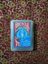 Bicycle Clear Plastic Poker Playing Cards - BLUE/TEAL - New Waterproof