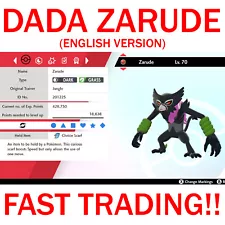 DADA Zarude 6IV TRADING NOW Pokemon Sword and Shield