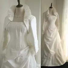 Victorian Wedding Dresses Satin Sweetheart with Jacket Vintage 1950s Bridal Gown