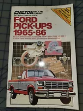 1965 thru 1986 Chiltons Ford F Series 100 150 250 350 Repair Manual