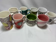 Huge Lot Starbucks Coffee Mugs Cups Mixed Valentines Christmas Beans Mermaid 9