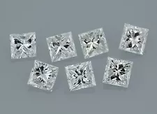 mixed lot princess cut diamonds E-G SI 0.77ct natural loose diamonds