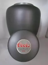 COORS LIGHT BEER Aluminum Granite Gray Adult Urn for Ashes 200 CU.IN.