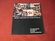 1970 Mercury Cyclone Cougar Performance Sales Brochure Booklet Catalog Old