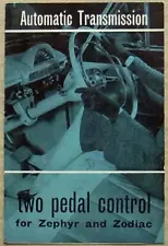 FORD AUTOMATIC TRANSMISSION For ZEPHYR & ZODIAC Car Sales Brochure 1957-58